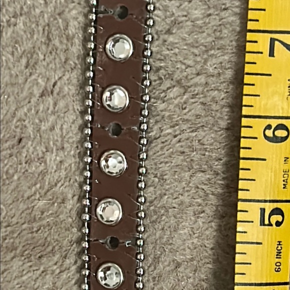 Brown Crystal Embellished Belt - Picture 12 of 15